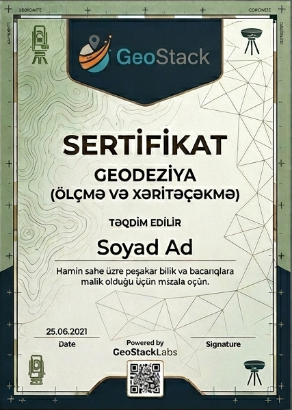 Geodeziya Sertifikatı